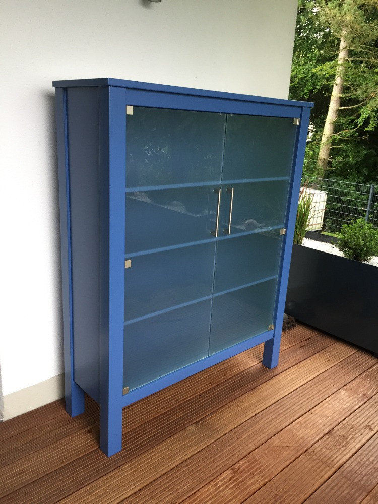 blaues Highboard von der Schreinerei Sperk